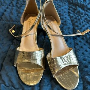 Gold Women's Heel Sandals